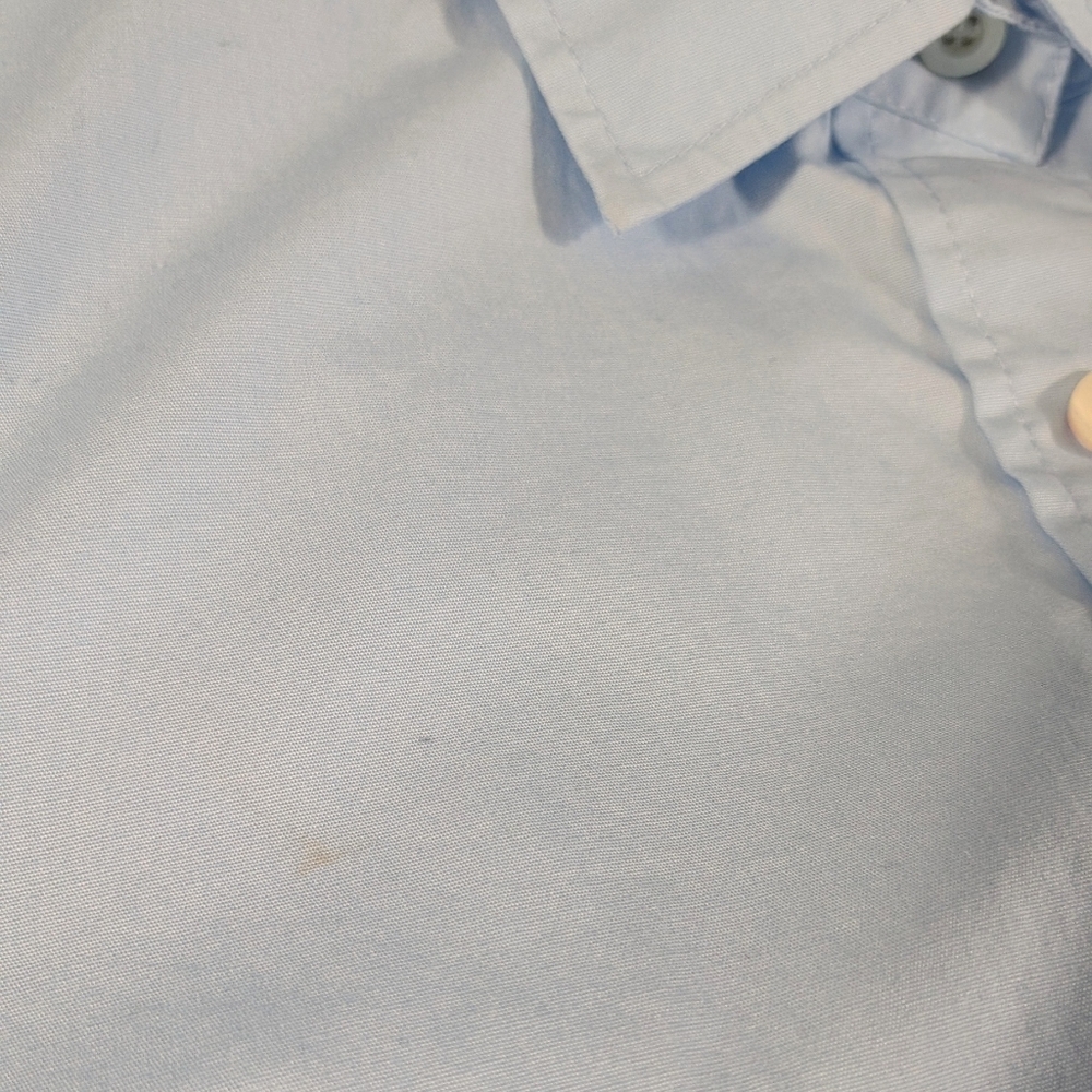 J Crew Stretch Perfect Light Blue Collared Long Sleeve Button Shirt XS (Flawed) - Picture 12 of 13